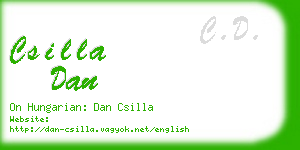 csilla dan business card